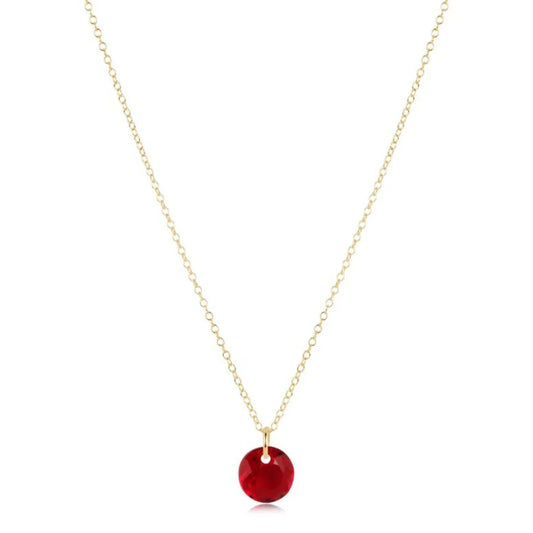 16" Necklace Gold - Reflection Small Charm January