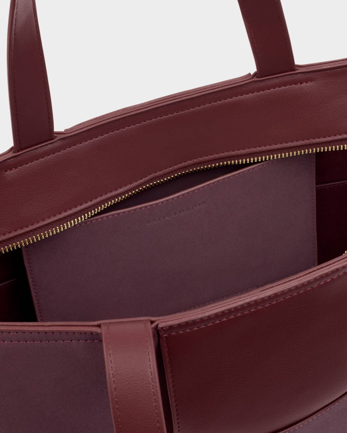 Taya Hand Woven Suedette Tote Bag - Cherry