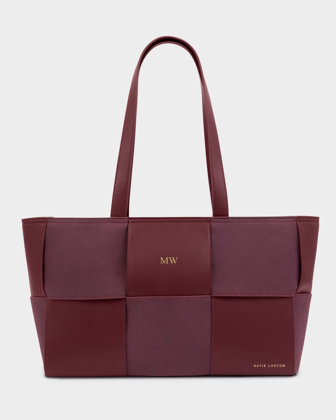 Taya Hand Woven Suedette Tote Bag - Cherry