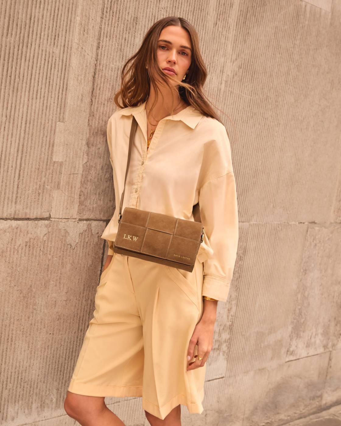 Taya Suedette Crossbody Bag - Caramel