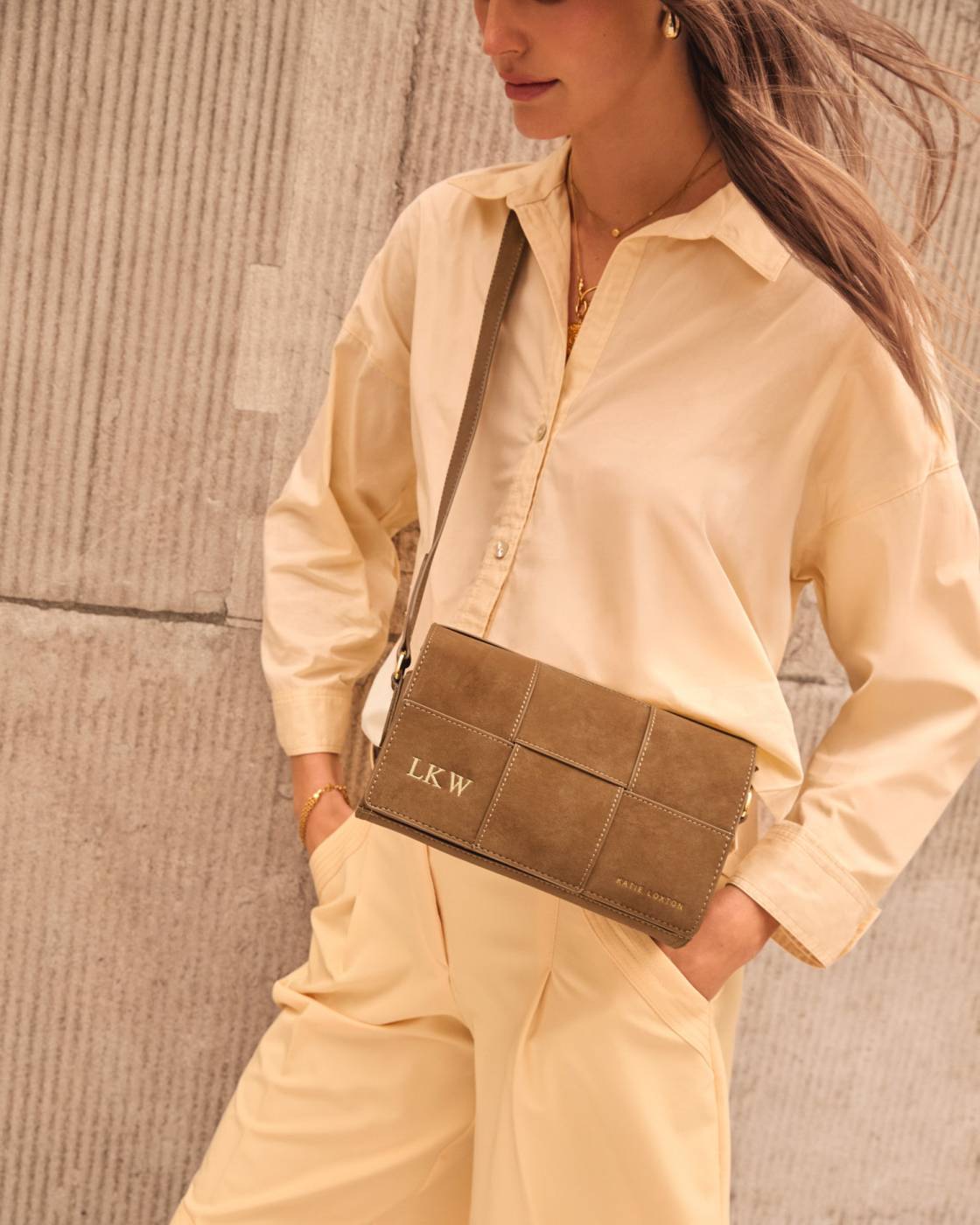 Taya Suedette Crossbody Bag - Caramel