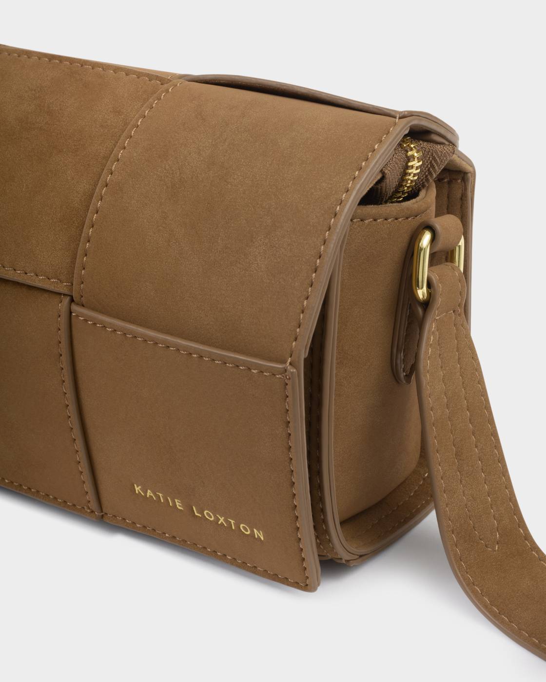 Taya Suedette Crossbody Bag - Caramel