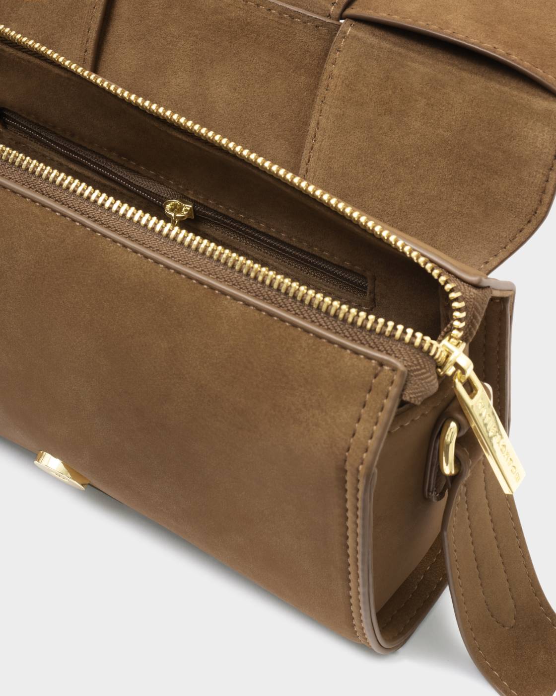 Taya Suedette Crossbody Bag - Caramel