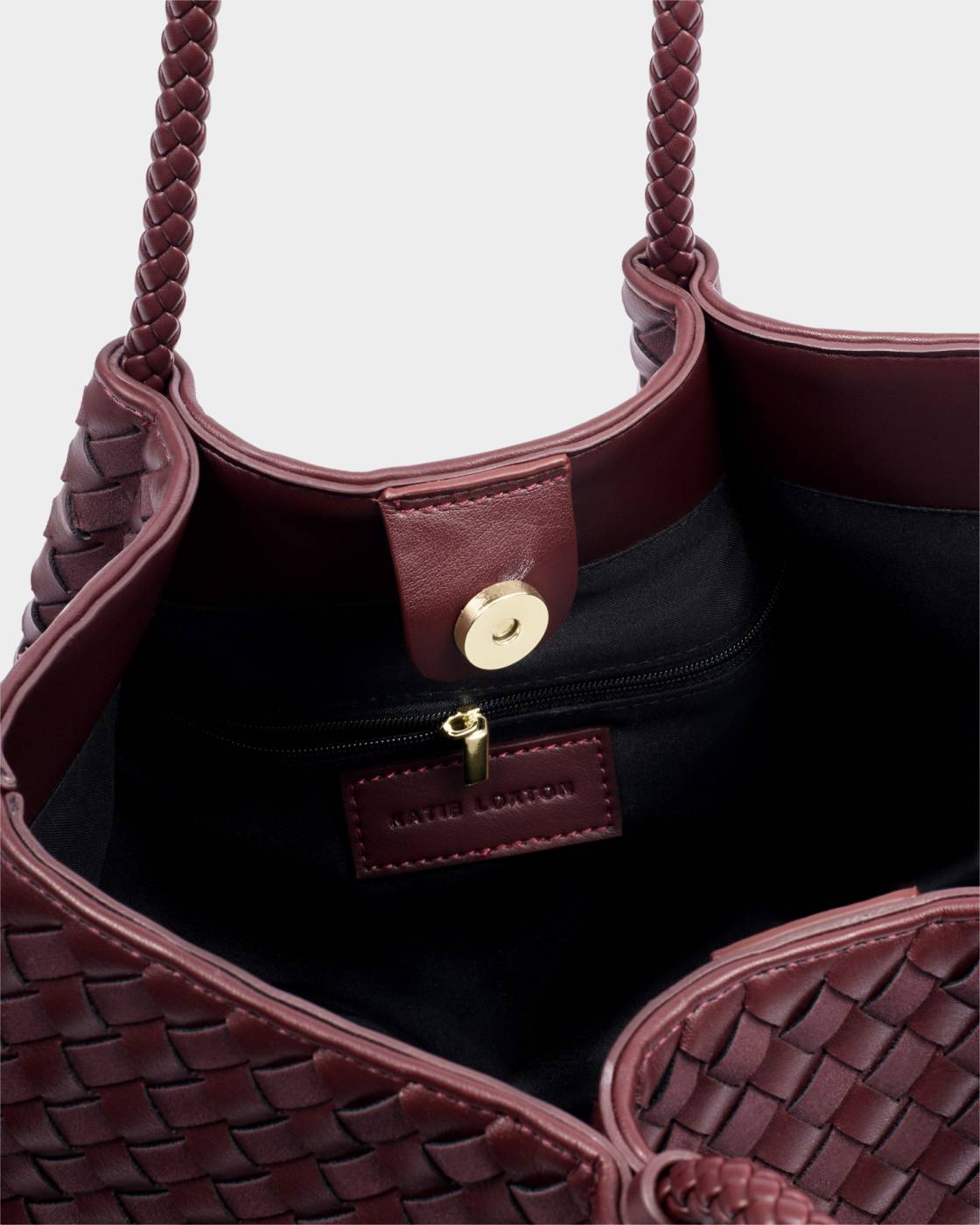 Nova Hand Woven Small Shoulder Tote - Cherry