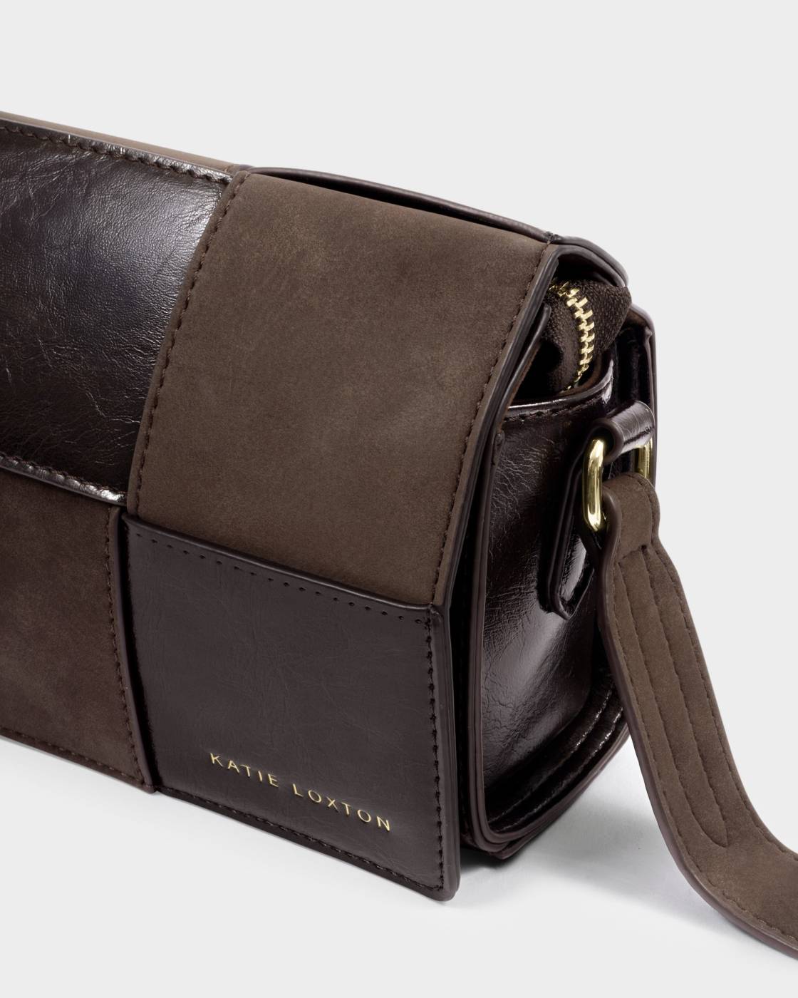 Taya Suedette Crossbody Bag - Bitter Chocolate