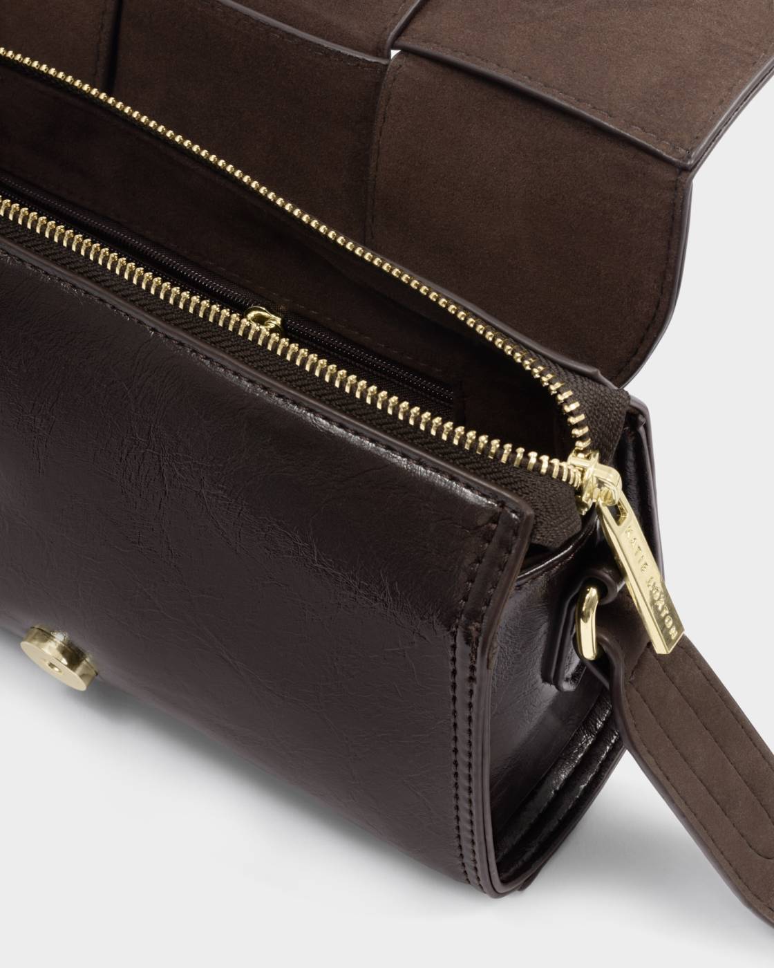Taya Suedette Crossbody Bag - Bitter Chocolate