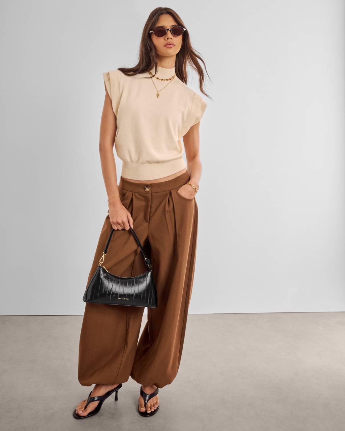 Miley Small Shoulder Bag - Black Eel