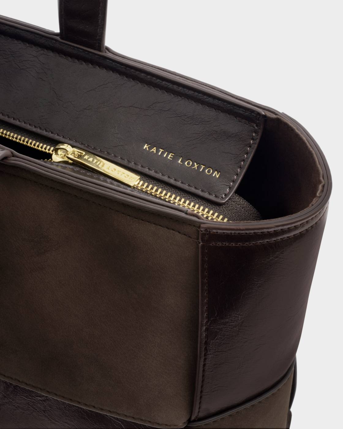 Taya Hand Woven Suedette Tote Bag - Bitter Chocolate