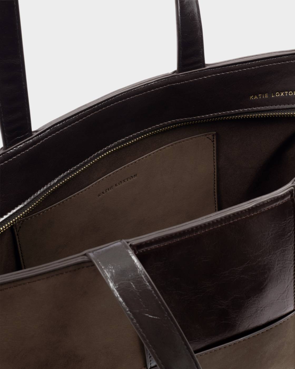 Taya Hand Woven Suedette Tote Bag - Bitter Chocolate