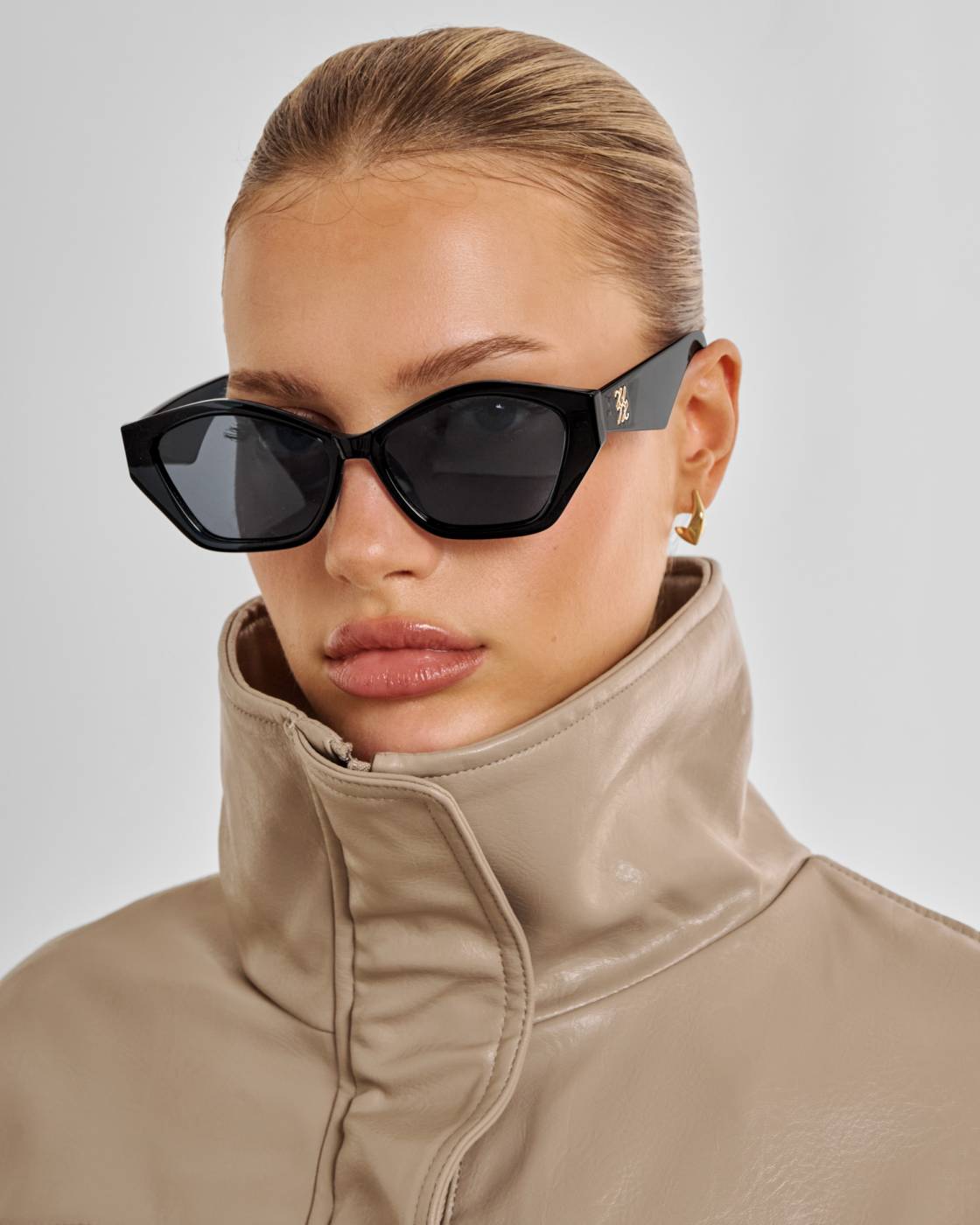 Lindos Hexagon Sunglasses - Black