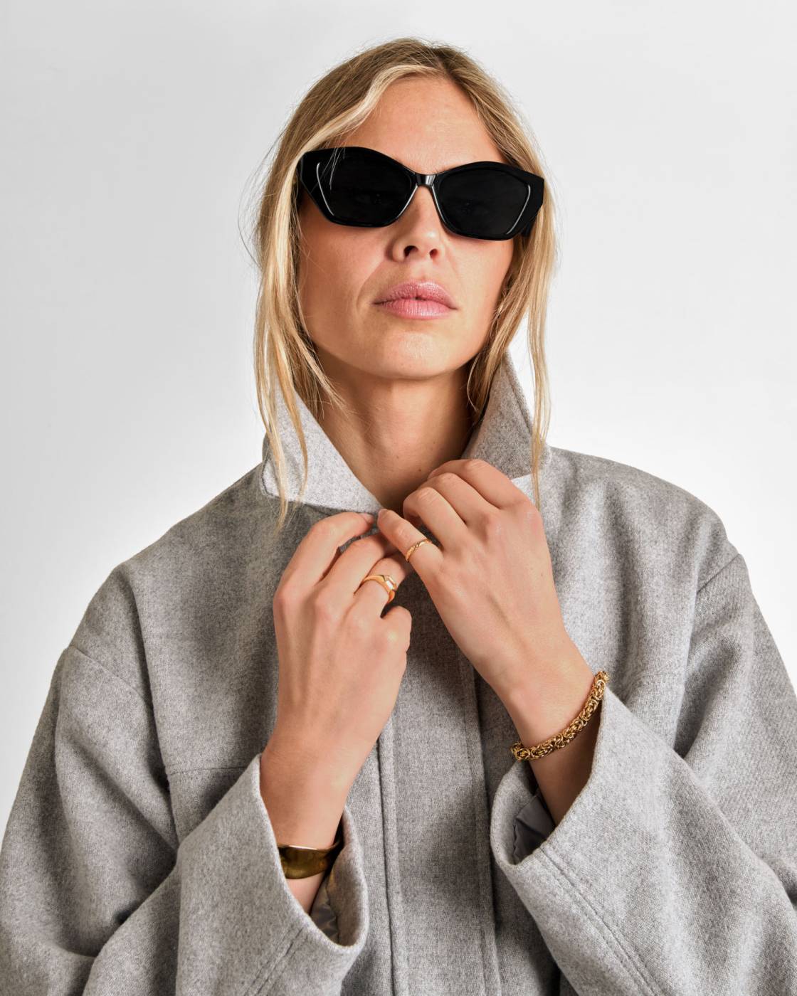 Lindos Hexagon Sunglasses - Black