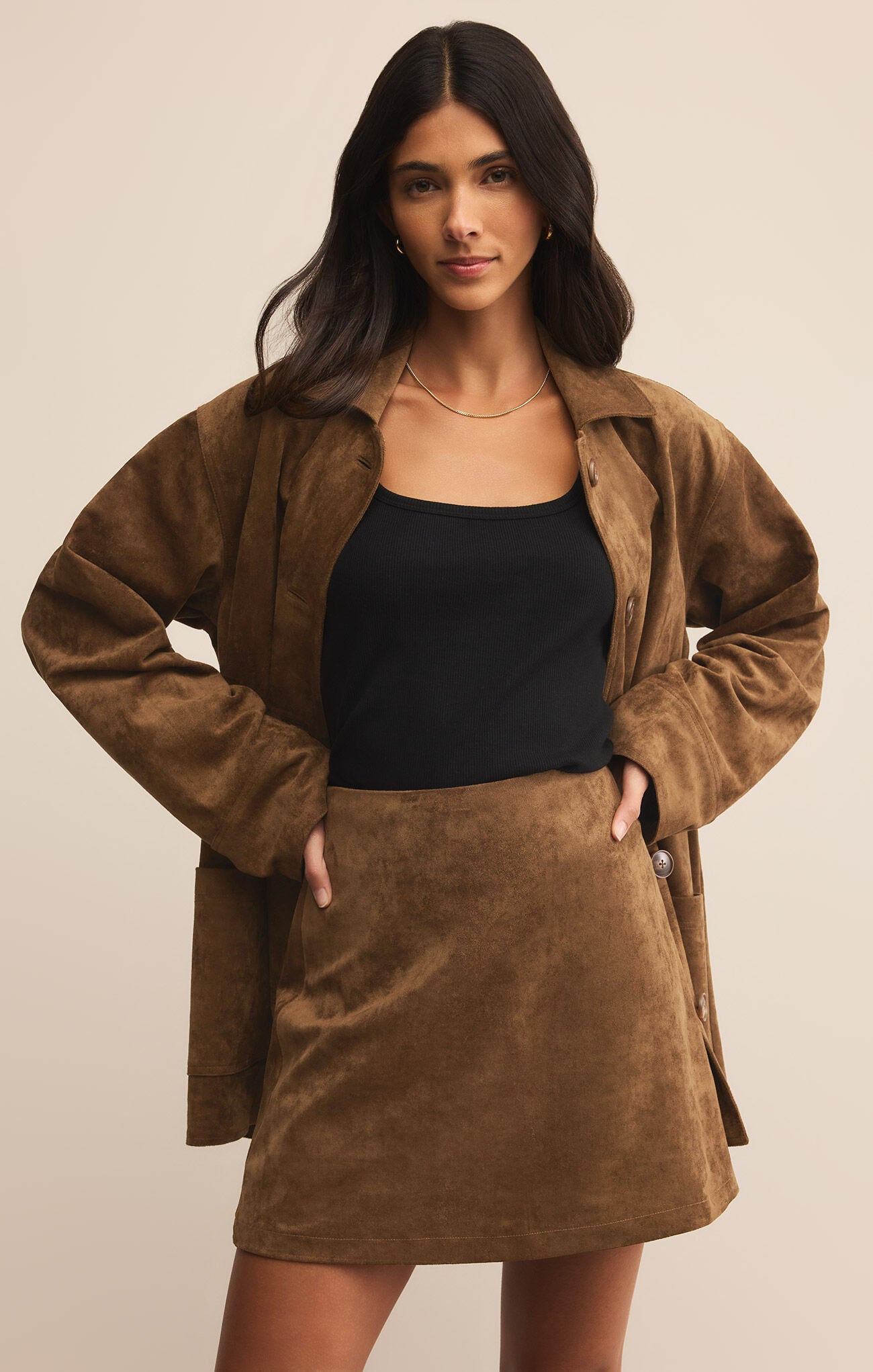 Ciara Suede Mini Skirt