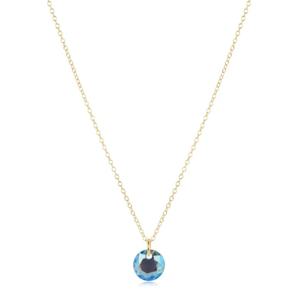 16" Necklace Gold - Reflection Small Charm March