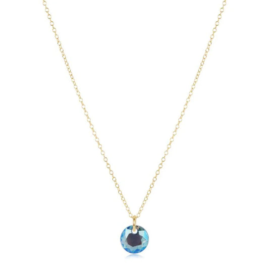 16" Necklace Gold - Reflection Small Charm March