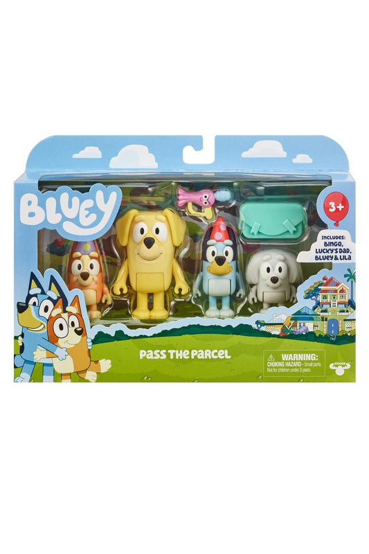 Bluey 4pk Figures - Pass The Parcel
