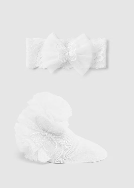 Butterfly Bow Sock & Headband Set