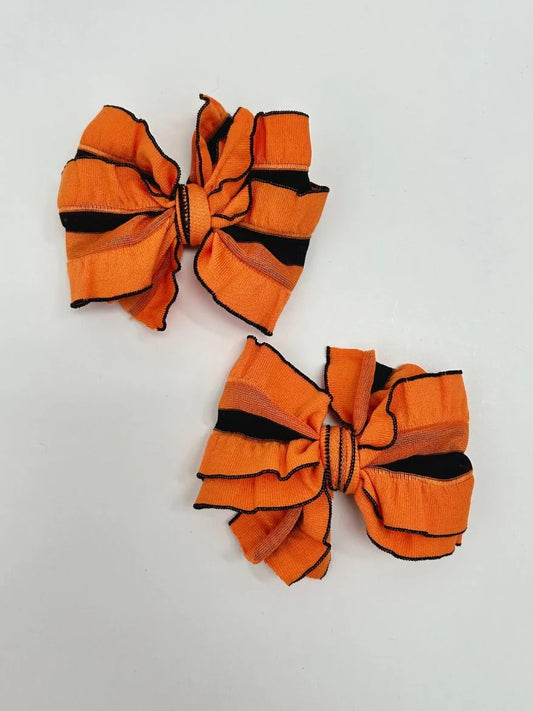 Trick or Treat Ruffle Hair Clips