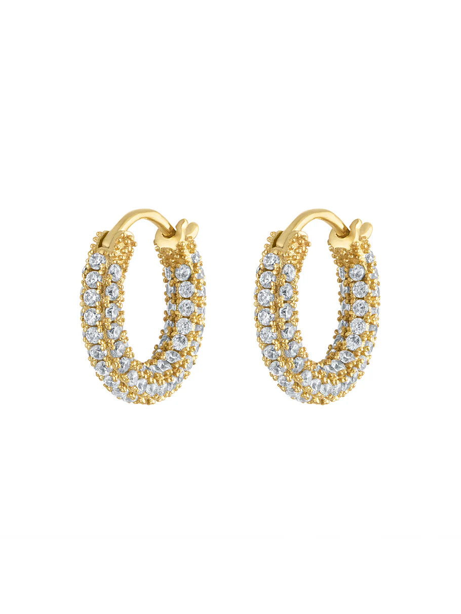 Pave Huggie Earring