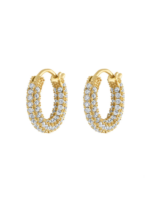Pave Huggie Earring