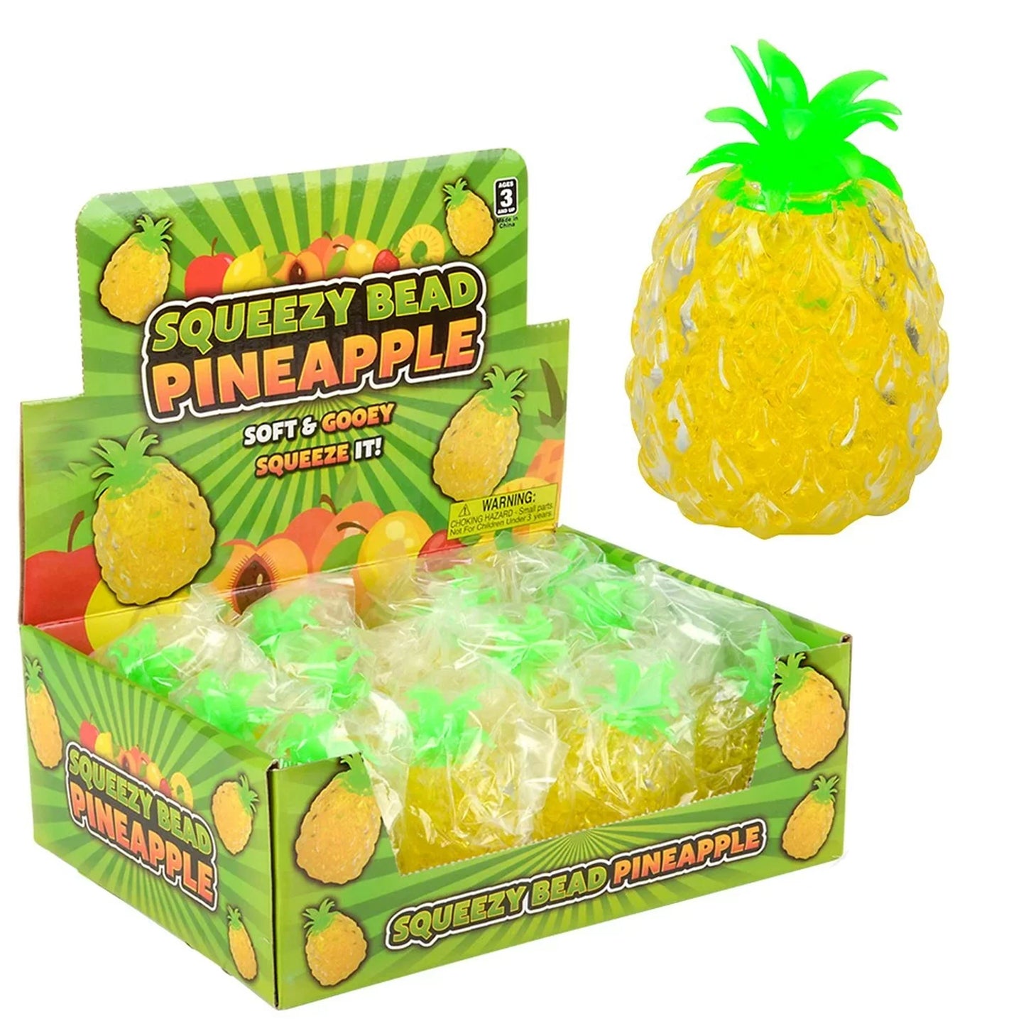 4.5" Dough Dough Squeezy Bead Pineapple