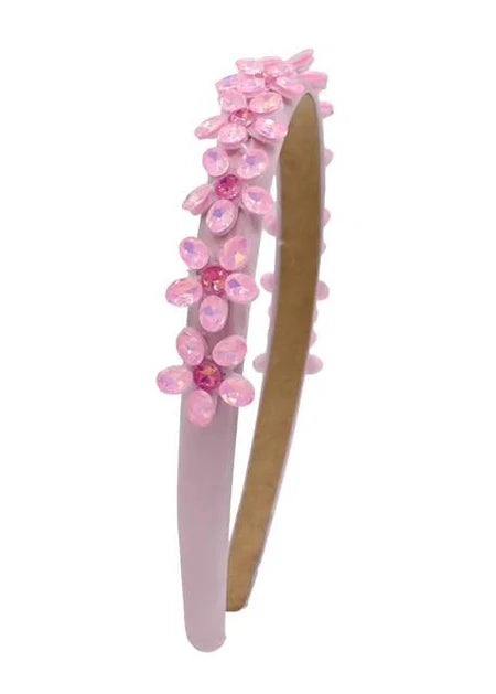Crystal Flower Thin Headband