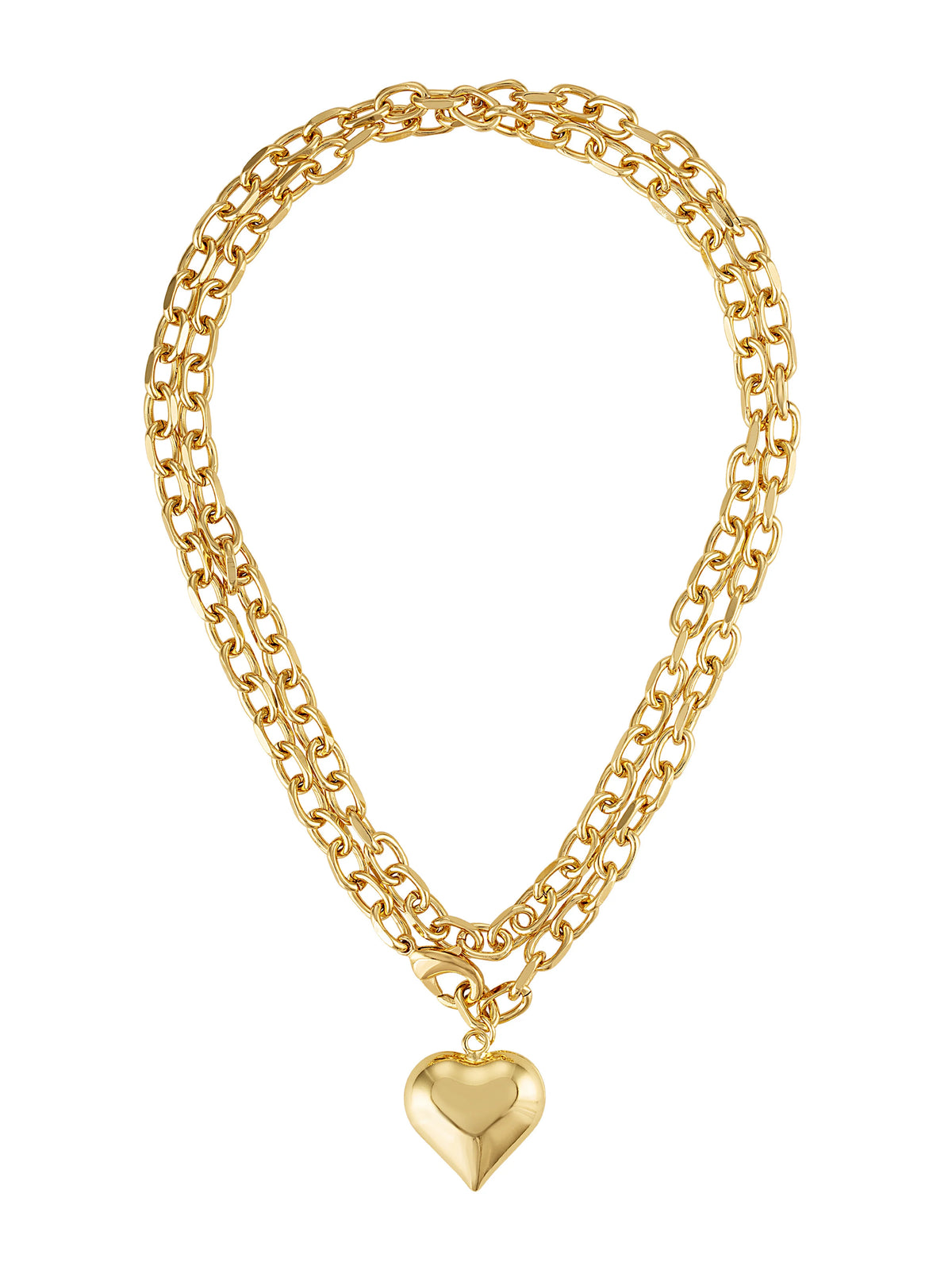 Poppy Puff Heart Necklace