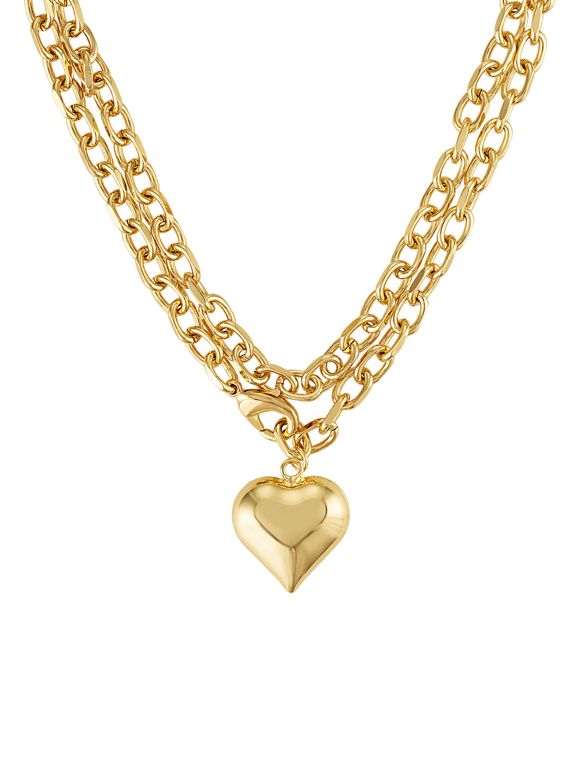 Poppy Puff Heart Necklace