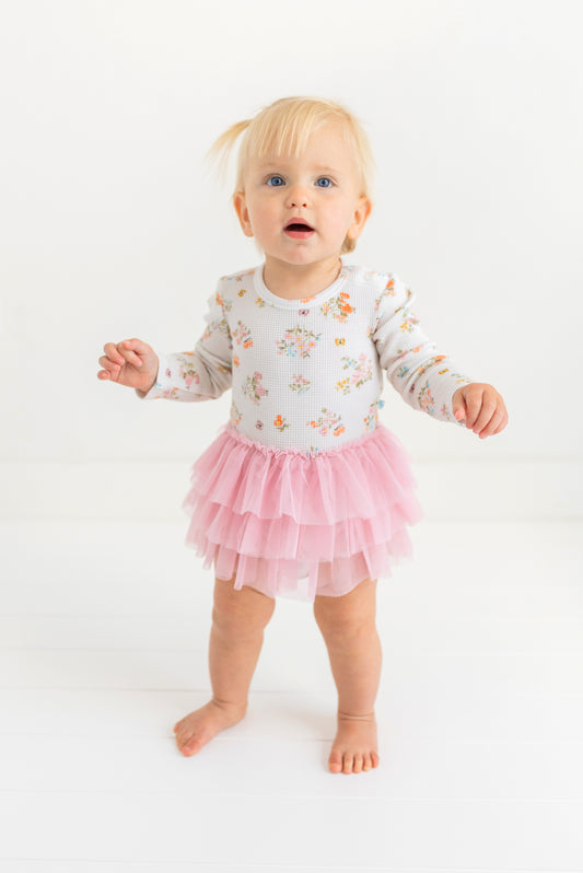 Clemence LS Tulle Skirt Bodysuit