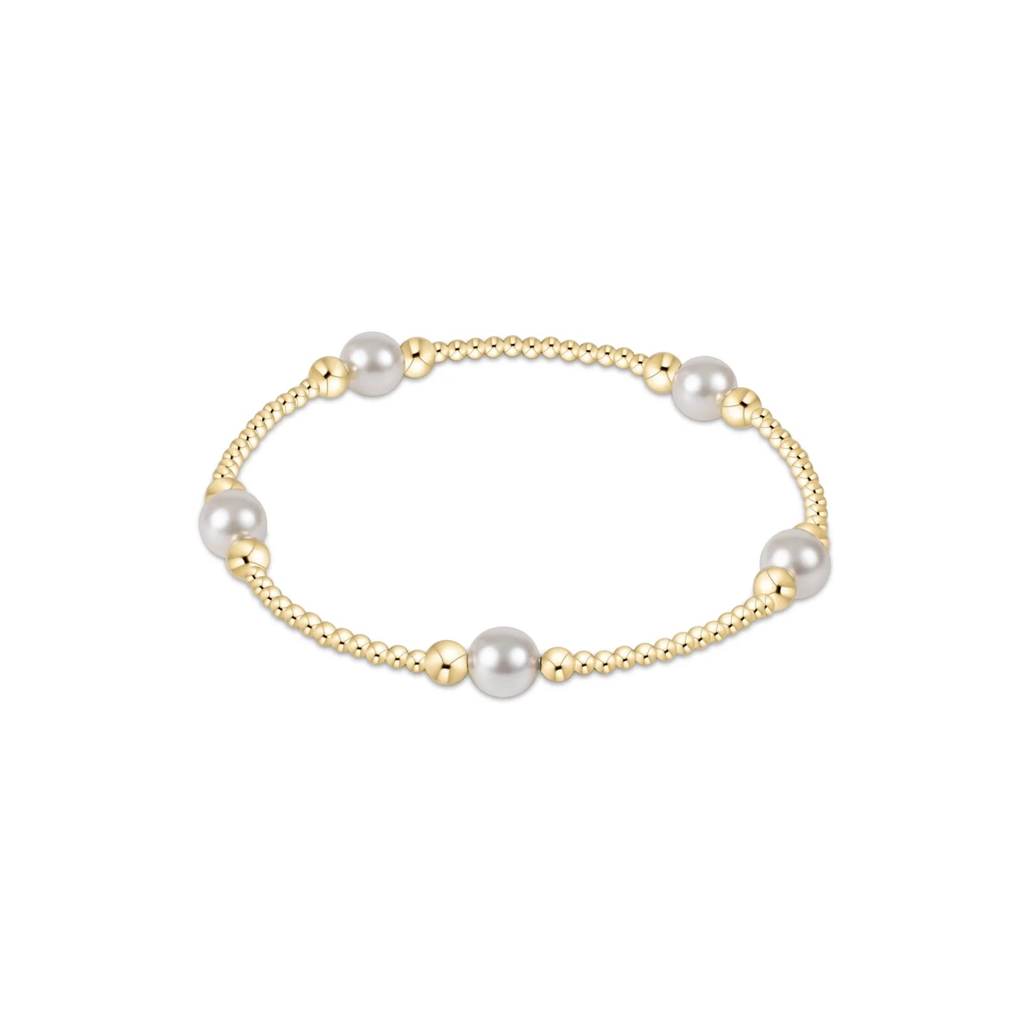 Purpose Pearl 6mm Bead Bracelet - Gold