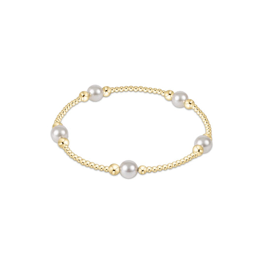 Purpose Pearl 6mm Bead Bracelet - Gold