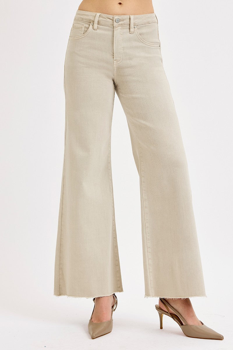 Tummy Control High Rise-Wide Leg-Palazzo Jeans