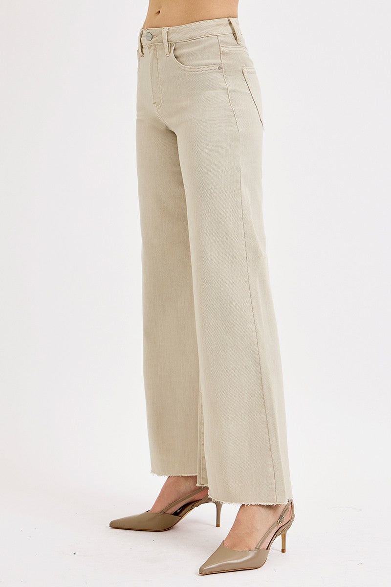 Tummy Control High Rise-Wide Leg-Palazzo Jeans