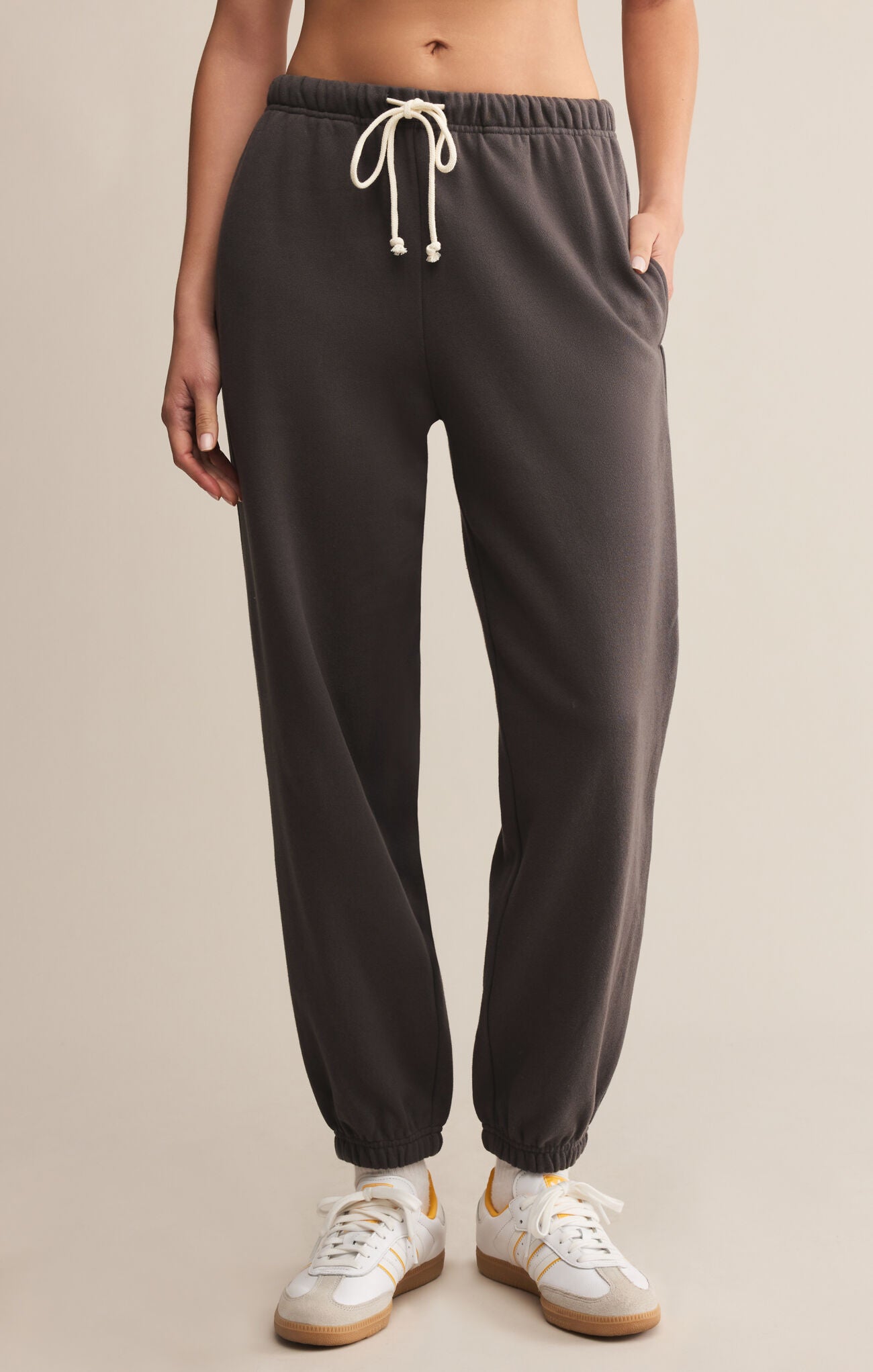 Stadium Cotton Jogger In Washed Black