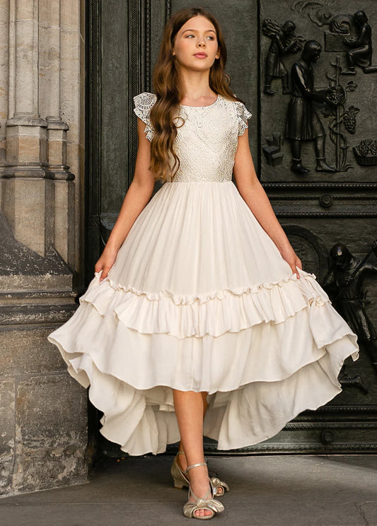Cream Lacy Petticoat Dress