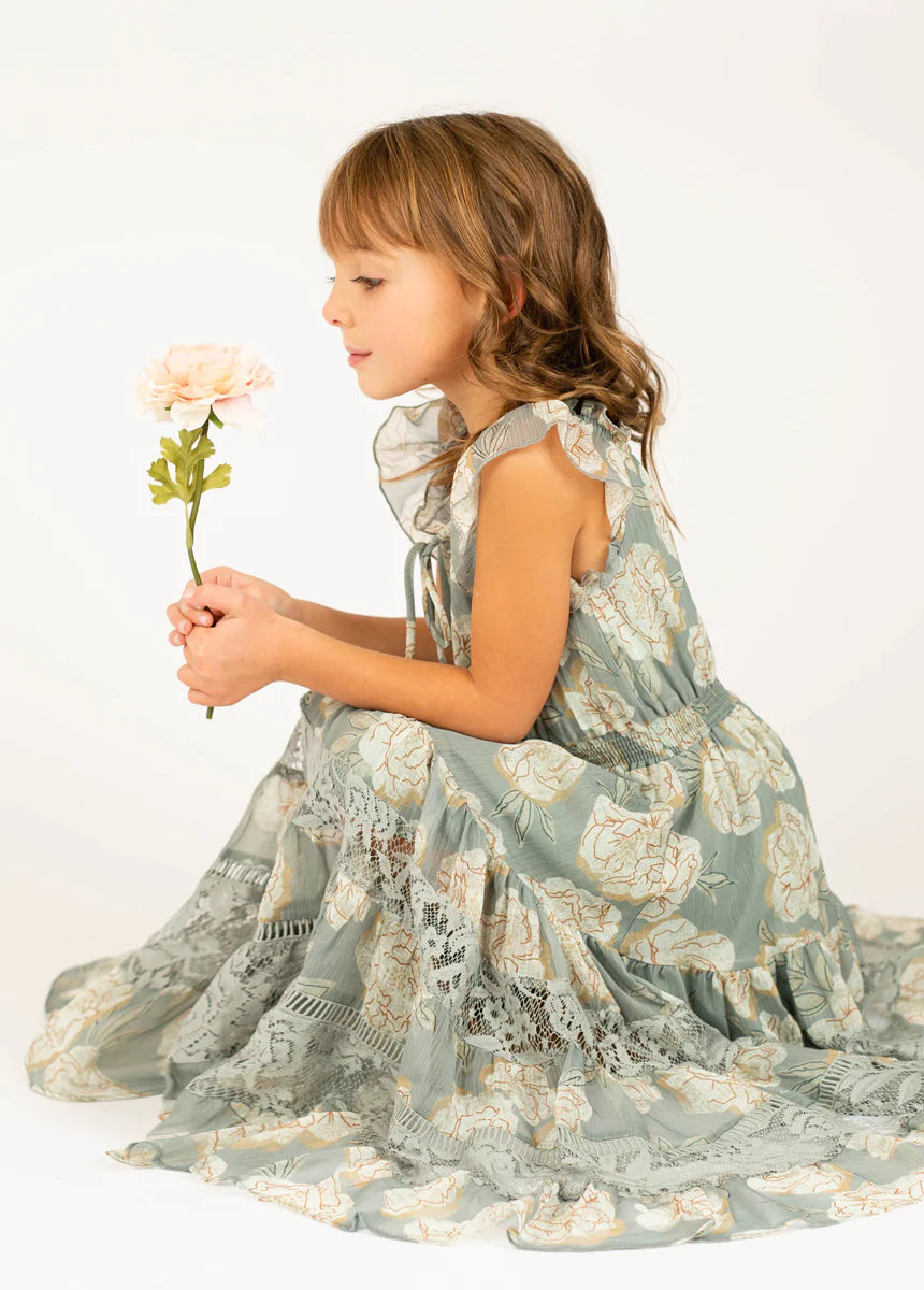 Neutral Green Shira Dress