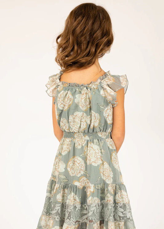 Neutral Green Shira Dress