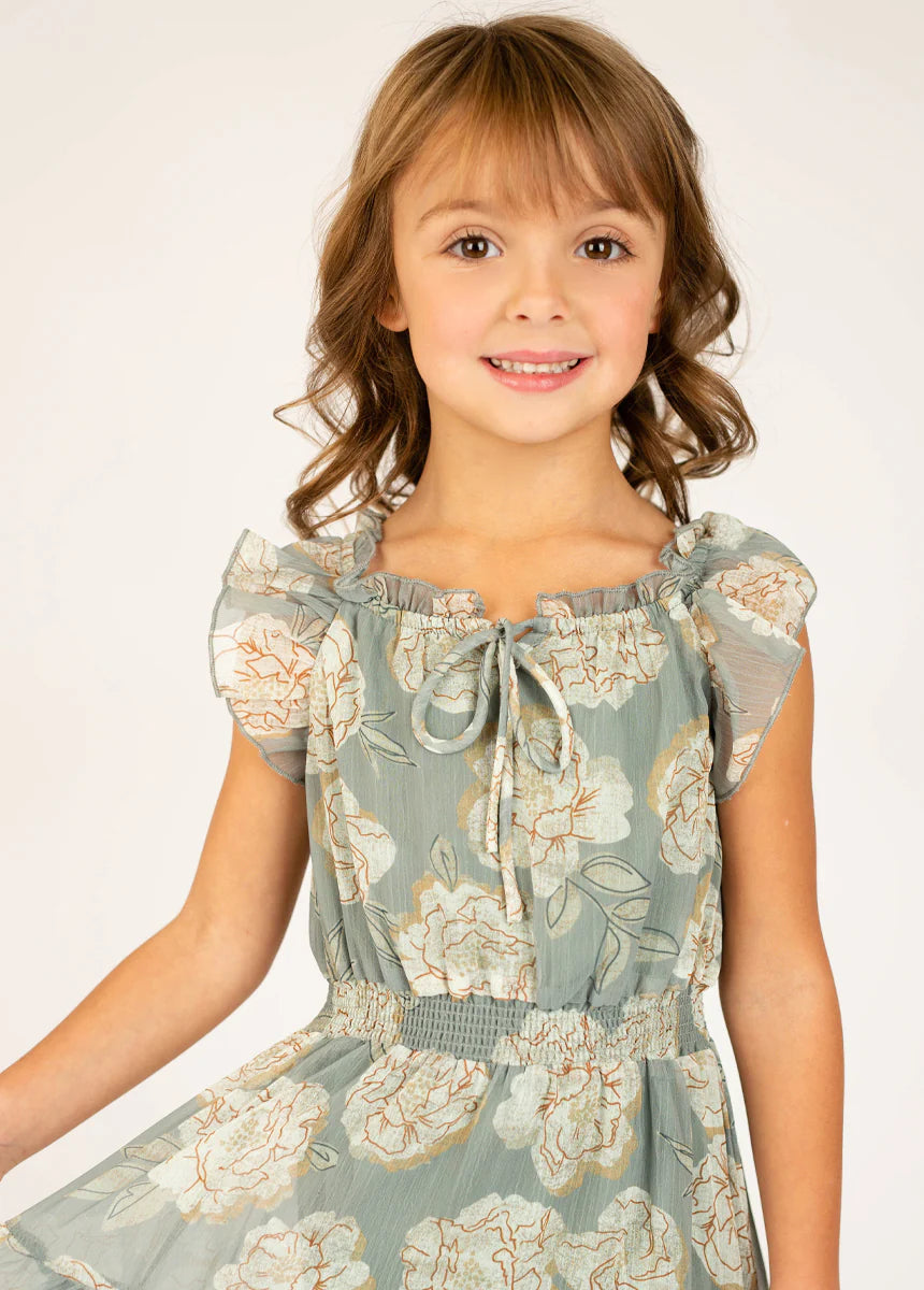 Neutral Green Shira Dress