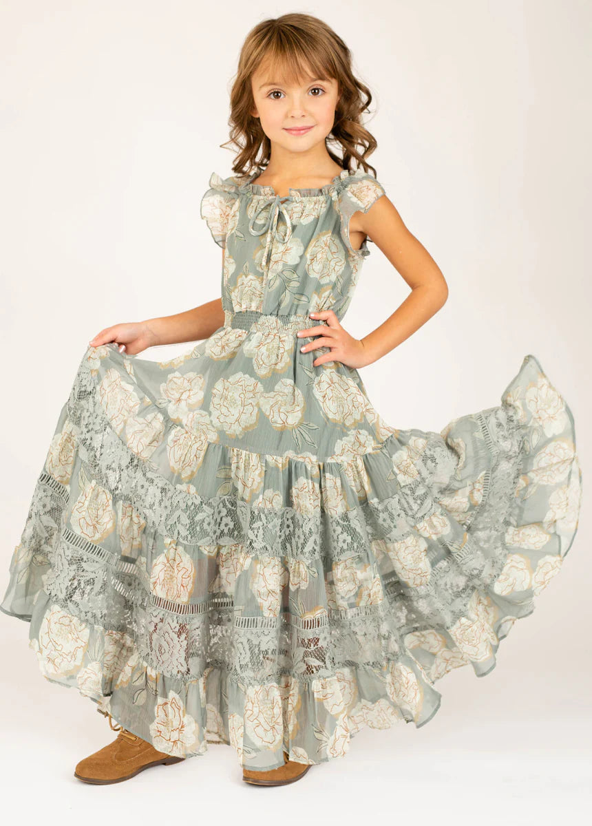 Neutral Green Shira Dress