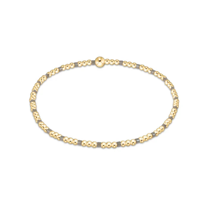 Hope Sincerity Pattern 2mm Bead Bracelet - Milkshake