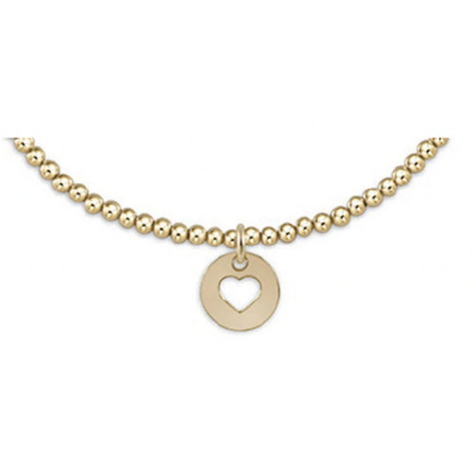 egirl Classic Gold 2mm Bead Bracelet - Love Small Gold Disc