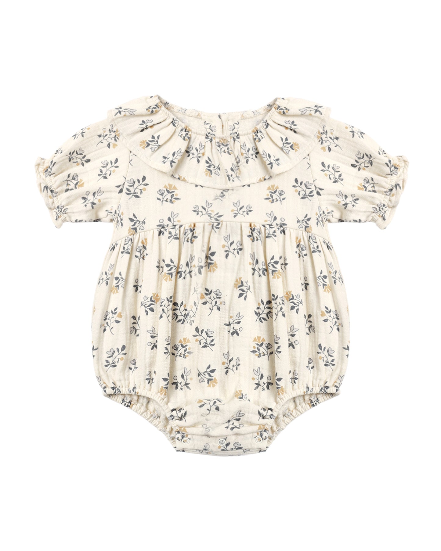 French Floral Collared Romper