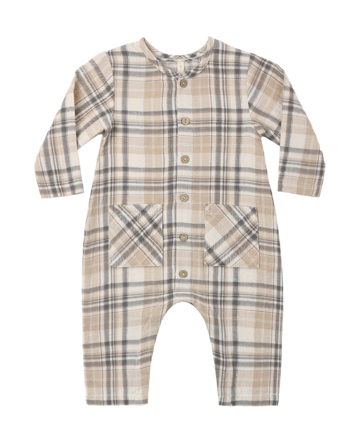 Fall Plaid Pocket Jumpsuit