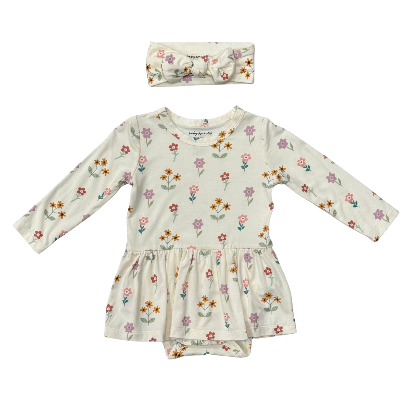 Meadow Bloom Bodysuit Dress Set