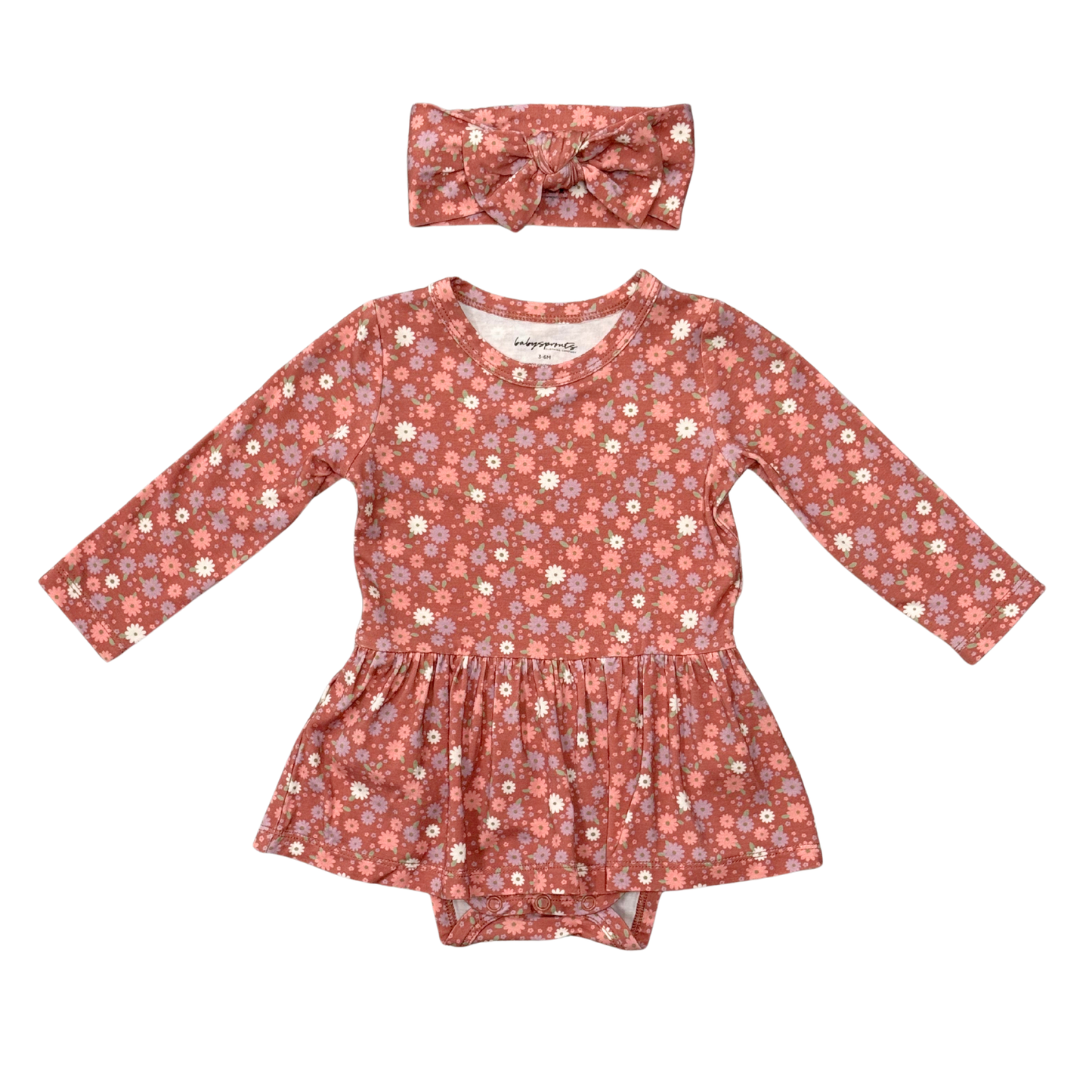 Tiny Peatals Bodysuit Dress Set
