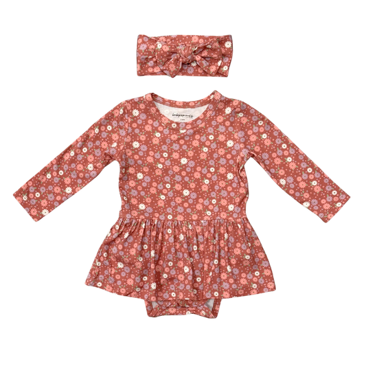Tiny Peatals Bodysuit Dress Set