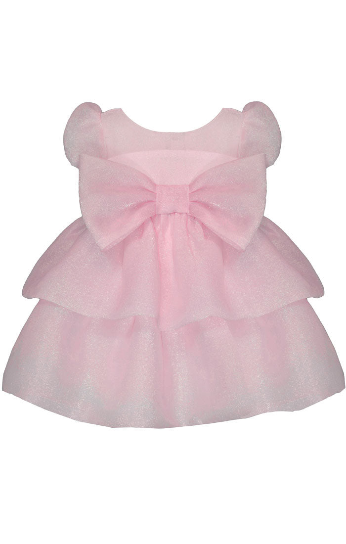Pink Crinkle Bow Dress