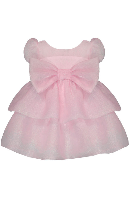 Pink Crinkle Bow Dress