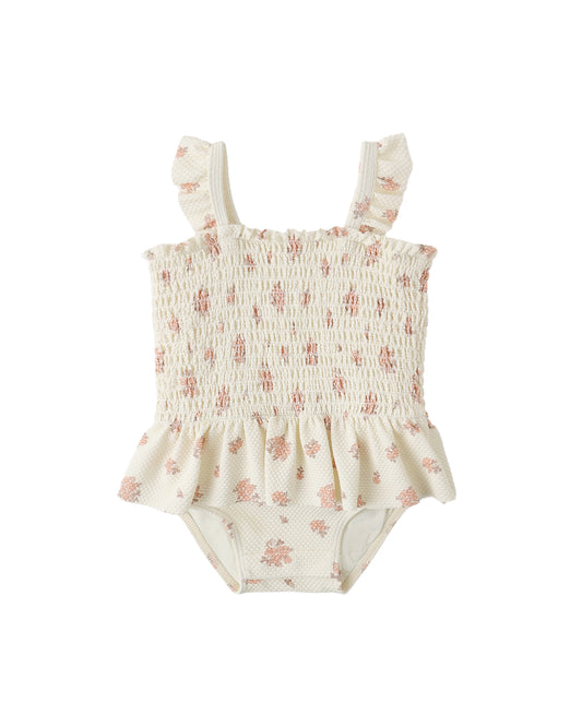 Garden Rose Smocked One-Piece
