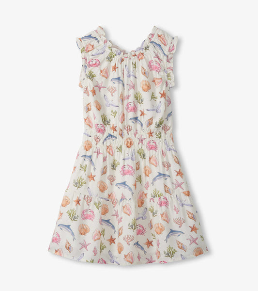 Sea Life Gathered Dress