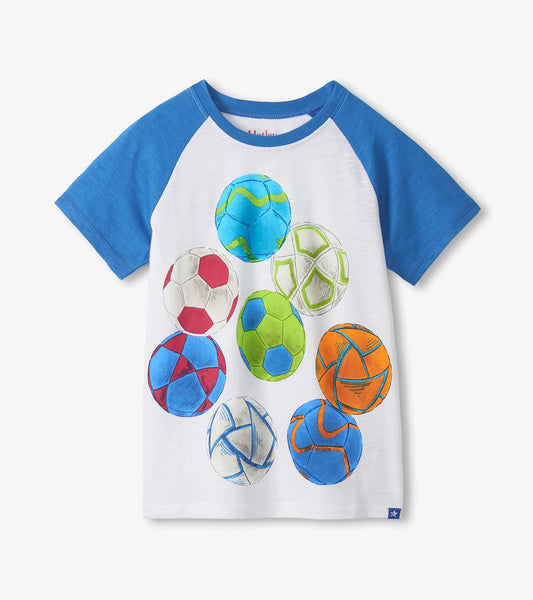 Soccer Balls Raglan Tee